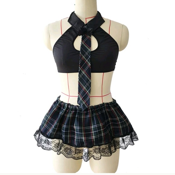Plus Size Sexy Student Cosplay Costume Lingerie - Picture 3 of 8